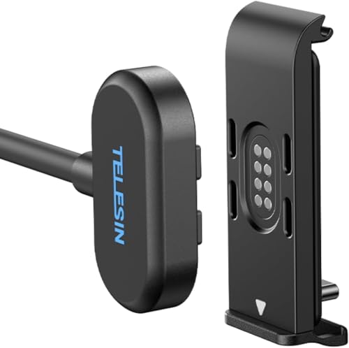 Image of TELESIN Magnetic Charging Side Cover Battery Door and Power Cable Kit for GoPro Hero 13 Hero 12 Hero 11 Hero 10 Hero 9 Black Water Snow Resistant Replacement Charging Mount for Go Pro Accessories