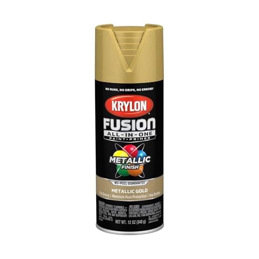 12 oz Krylon K02770007 Gold Fusion All-In-One Paint & Primer Spray Paint, Metallic