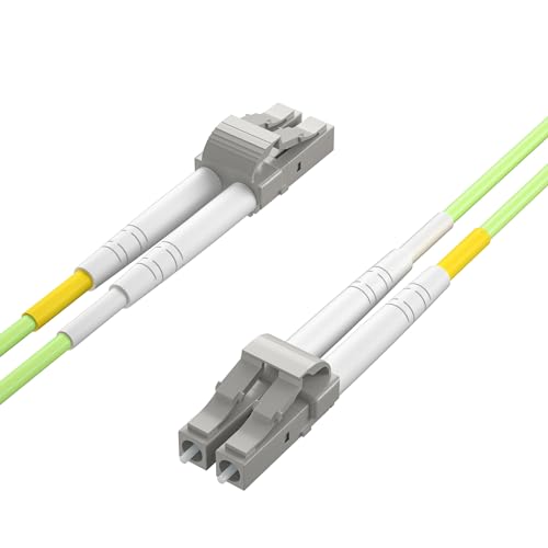 Image of 20M OM5 LC to LC Fiber Patch Cable, 1G /10G /40G /100G Multimode Fiber Jumper, WDM Technology, Duplex LC-LC UPC, MMF 50 /125um, 850nm, LSZH, for SFP Transceiver, Networks, Green, 20 Meter(66ft)
