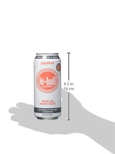 Hiball Energy Sparkling Water, Grapefruit, 16 Fl Oz (Pack Of 12) #TOP5