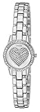 GUESS orologio HARPER W0730L1, Cassa (22 mm) acciaio lucido con cristalli / Quadrante silver con cuore in pavè di cristalli / Bracciale acciaio lucido IP silver. Nuovo con scatola e garanzia originali GUESS.