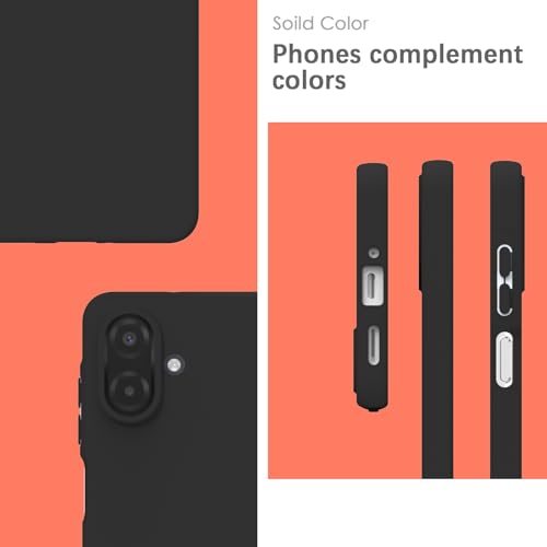 Image of YATWIN Silicone Case for Samsung Galaxy A07 4G, Soft-Touch, Shockproof, DustProof, Antiskid Phone Cover for Samsung Galaxy A07 4G - Black