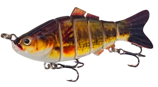 4" Spring Shad Multi Jointed Swimbait Bass Fishing Lure Bait Hard Slow Fast Sinking Life Like Big Gizzard Shad Minnow Bluegill