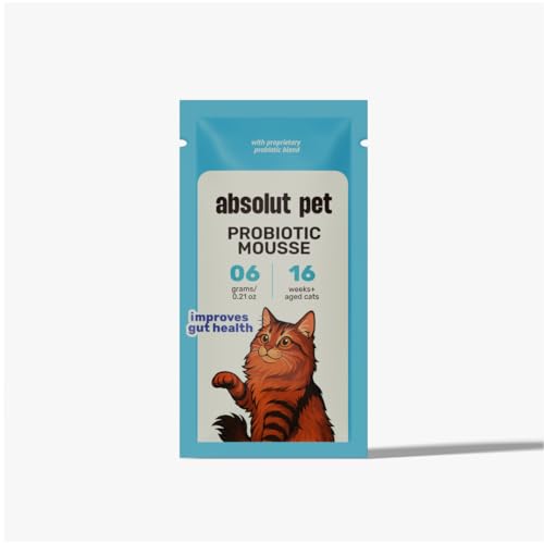 Image of Absolut Pet Cat Supplement for Gut Health, Probiotics for Cats that Reduce Scratching & Paw-Licking (15 Sachets)