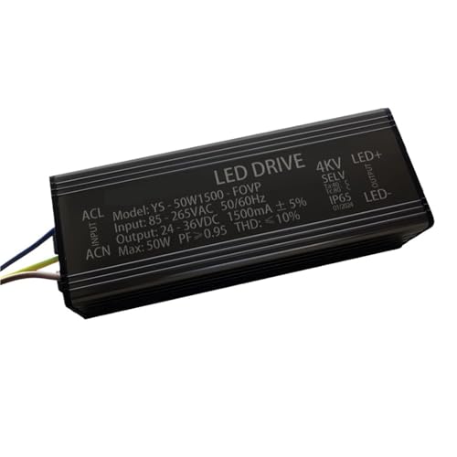 Pilote LED DC24-36V 30W transformateur IP65 étanche noir