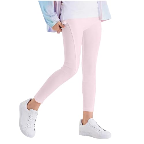 Girls Yoga Pants High Waisted Leggings Kids Athletic Outfits Footless Tights Cute Bottom School Uniform Teen Clothes