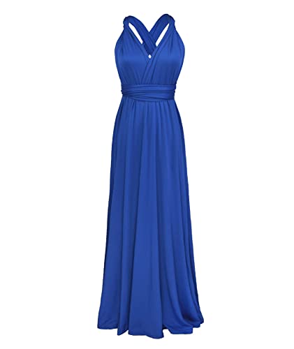 Image of Sexyshine Women's Backless Gown Dress Convertible Multi-Way Wrap Halter Cocktail Dress Bandage Bridesmaid Long Dresses