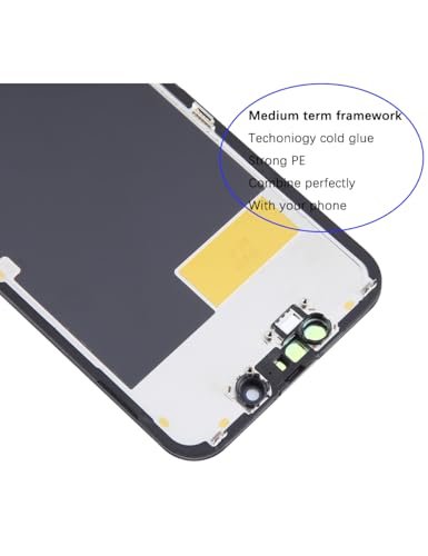 HLYGZX Display for iPhone 13 Mini LCD Screen Replacement FHD Touchscreen 3D Touch Face ID Digitizer Frame Assembly, Waterproof Adhesive, Repair Kits