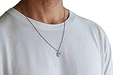 Yin Yang necklace for men, groomsmen gift, men's necklace with silver Yin Yang pendant, silver chain, gift for him, waterproof Yoga necklace, spiritual