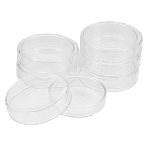 Unomor 6pcs Glass Dish Plate Lids Culture Dishes Clear Laboratory Tissue Cell School Science Borosilicate Chemistry Dish Lab Dishes Tray Agar Dish Transparent