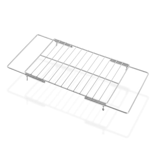 Allstare 304 Stainless Steel Universal Extendable Oven Rack Replacement for GE Samsung LG Frigidaire Whirlpool Electrolux Kenmore Oven Parts Adjustable Wire Racks Adjust from 17.3-25.1 Wide