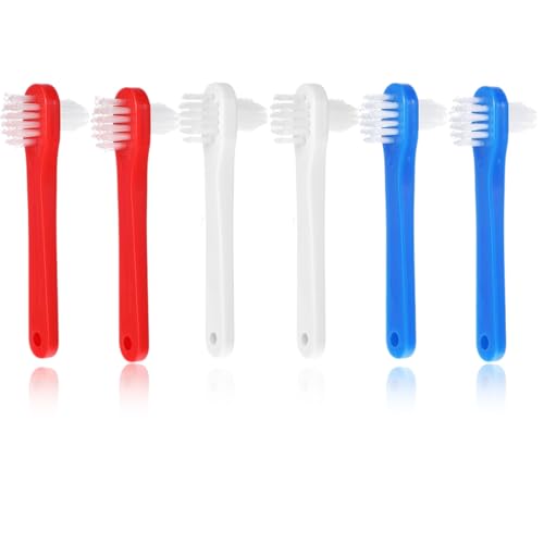 YAYNO 6 Piezas Cepillo Limpiador para Ortodoncia Cepillo para dentaduras de doble cabeza Limpieza Dentadura Postiza Cepillos Limpieza Prótesis Portátiles para el cuidado, dental herramienta