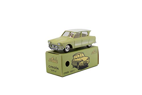 Solido S1001141 Citroën AMI 6 Toit Blanc 1961-1965 série 100 modèle Voiture échelle 1:43 dans Un Carton à Couvercle Coulissant Vert