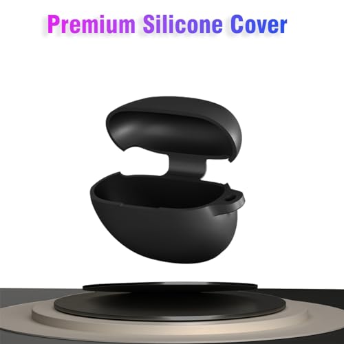 LIRAMARK Silicone Cover Case with Carbiner Compatible with Realmi Buds Air 6 (Black) 3 31CJRVm2aRL