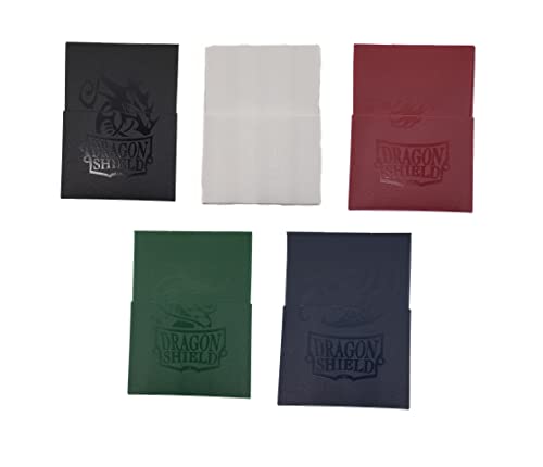 Dragon Shield Cube Shell Bundle - 5 Colored Cube Shells - Shadow Black, Ashen White, Blood Red, Forest Green, Midnight Blue