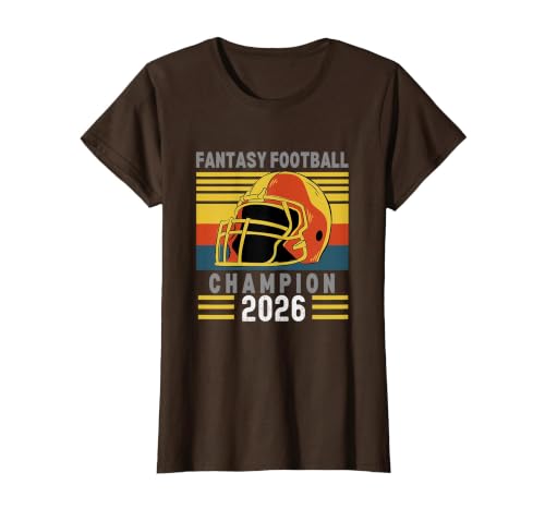 Fantasy Football 2026 League Champion Winner, 2026 FFL Champ T-Shirt, Women, Brown, Large