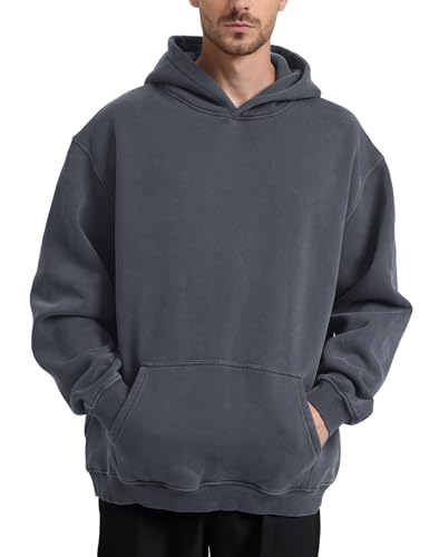 Image of Hatant Oversized Hoodie Sweatshirts for Men Couples Heavyweight Hoodies Pullover Vintage Mens Acid Wash Sweaters Clothes 2026