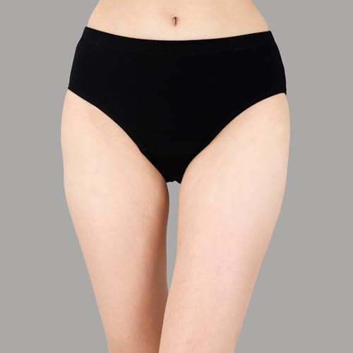 Image of SOIE Women High Rise Full Coverage Solid Colour Cotton Stretch Hipster Panty (Pack of 3)