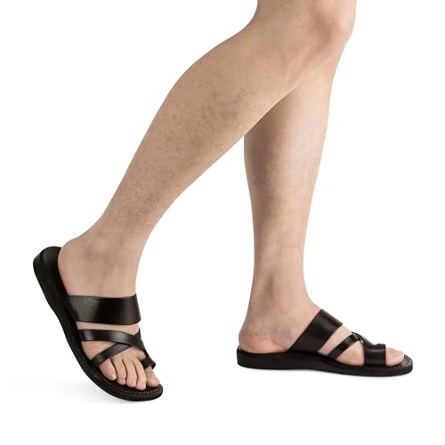 Jerusalem Sandals The Good Shepherd - Leather Toe Loop Slide - Men Sandals4