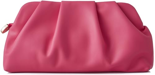 Image of Evening Bag for Women Ruched Clutch Purse Detachable Metal Chain Crossbody Bag