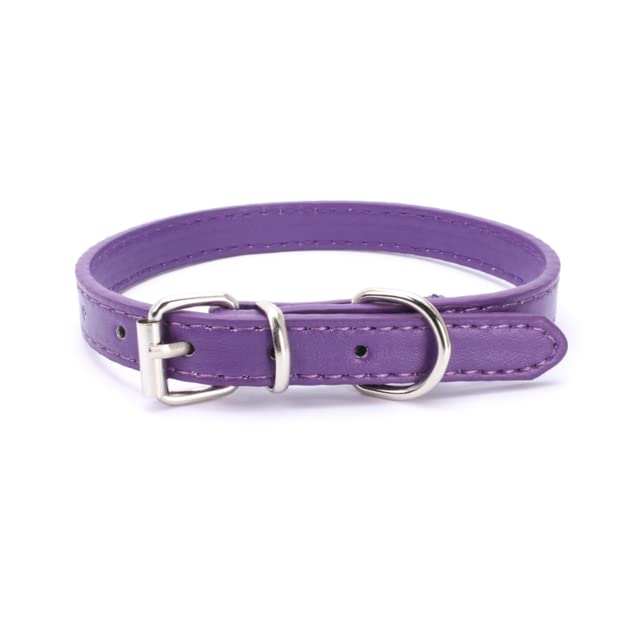 Alloy buckle leather dog collar cat collar size adjustable small and medium dog puppy collar dog supplies