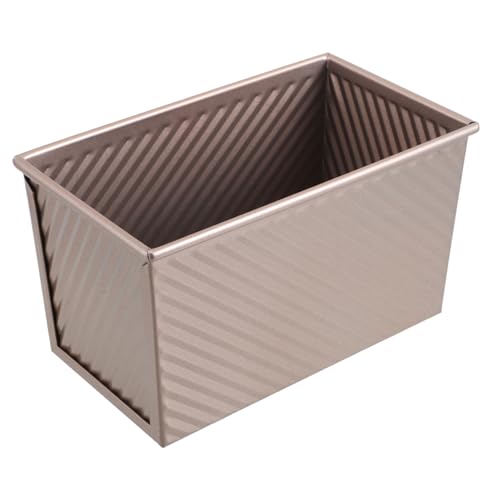 STOBAZA Corrugated Loaf Pan Non Stick Bread Baking Mold Rose Tray for Even Baking Versatile Carbon Steel Bakeware for Bread and Cakes in Oven