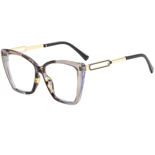 Lunettes de soleil métalliques larges avec un design original de blocage de couleurs