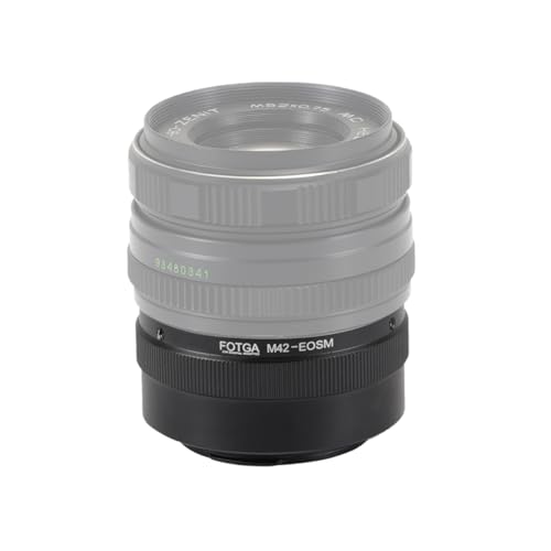 [NEW Version] Adaptador de lente M42 a EOS M, Hersmay Adaptador de lente M42 para cámara con montura EOS M compatible con Canon EOS M M1 M2 M3 M5 M6 M10 M50 M100 M200, M50 Mark II, M6 Mark II miniatura 5