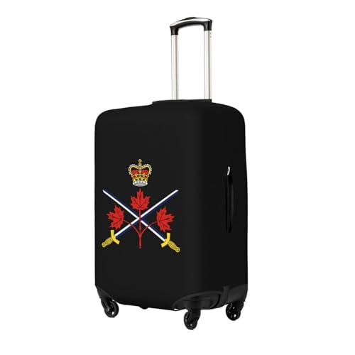 Canadian Army Travel Luggage Cover Suitcase Protector Fits 22-25 Inch Case(Black,M)2