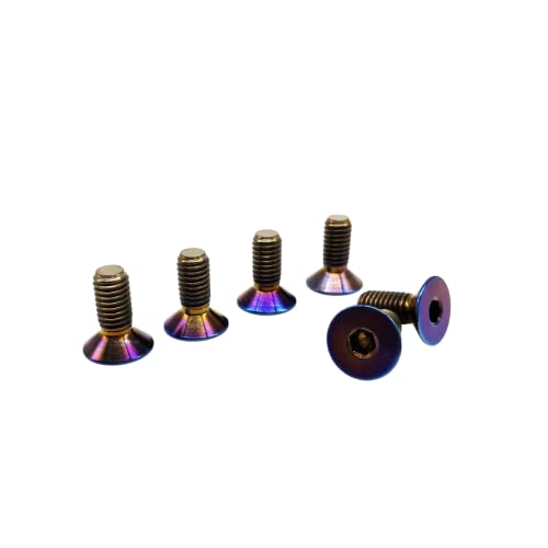 Titanium Lenkrad Bolzen Kits M5 x 12 mm mit Senkkopf Schrauben Burning blue Cover