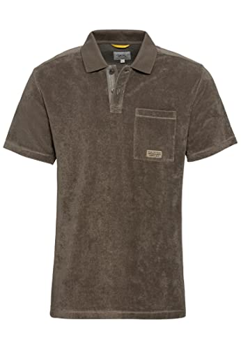 camel active Herren Halbarm Poloshirt aus Frottee Khaki, Menswear-M