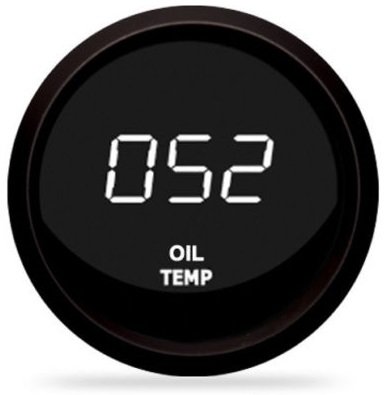 Intellitronix M9108W Digital Oil Temperature Gauge White LED Display 2-1/16"