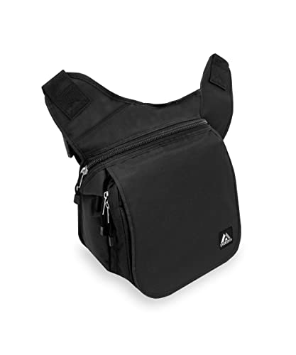 Everest Messenger Bag - Large, Black, One Size,BB005-BK