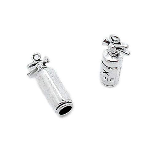 60 Pieces Antique Silver Tone Jewelry Charms Suppliers Arts Crafts Making Beading Findings Crafting R1VS2G Fire Extinguisher