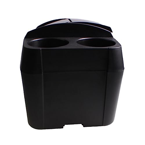 Poubelle de voiture avec porte-gobelet TOPBATHY, bac à ordures noir et compact