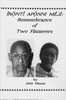 Ironti Aponni Meji: Remembrance of Two Flatterers 1881244113 Book Cover