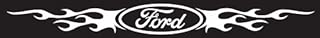 Chroma Graphics 3703 Ford Logo w/Flames - Windshield Decal