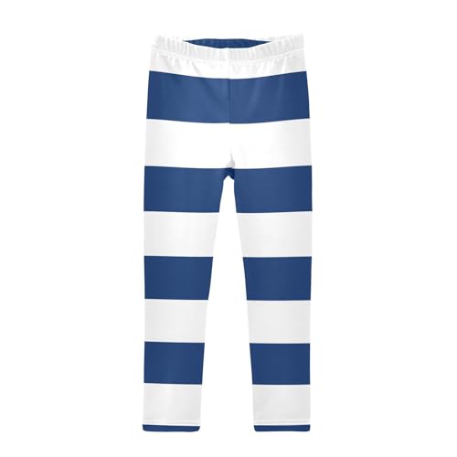 Bolaz Toddler Girls Leggings Printed Yoga Pants Leggings Blue Stripes for Kids