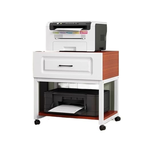 Supporto per stampante da scrivania con ripiano rimovibile supporto regolabile per fotocopiatrici da ufficio soluzione di archiviazione durevole per casa e 55 cm x 40 cm x 50 cm