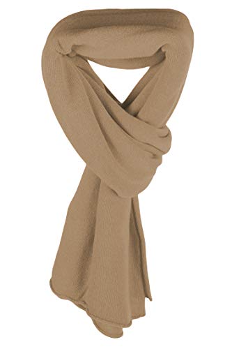 Love Cashmere Women's Ultrafine 100% Cashmere Scarf Wrap - Mink Brown - made in Scotland