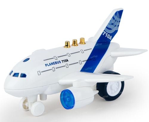 Image of Zest 4 Toyz Friction Powered Toy for Kids Airbus Aeroplane Toy with Light Sound for Babies Airplane Toy for Boys and Girls 2+ Years