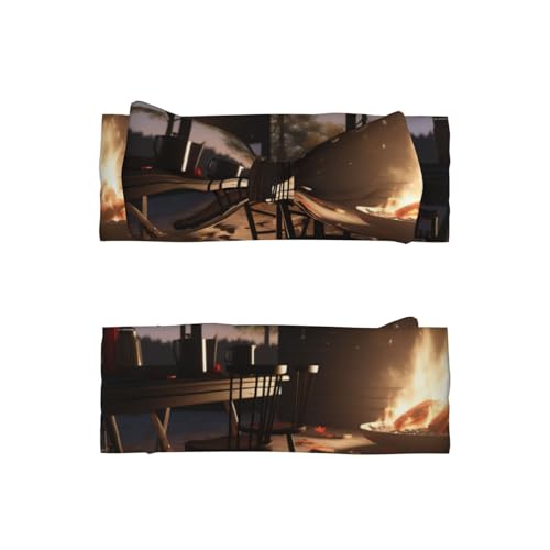 Autumn bonfire Baby Headbands Soft Nylon Hairbands with Stretchy Bows Girls Hair Accessories for Newborn Infant Toddler Kids2