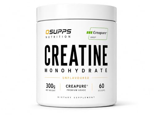 O SUPPS Creapure Creapure Creatine Monohydrate Unflavored 300g 60 Servings Supports Strength Energy & Muscle Mass