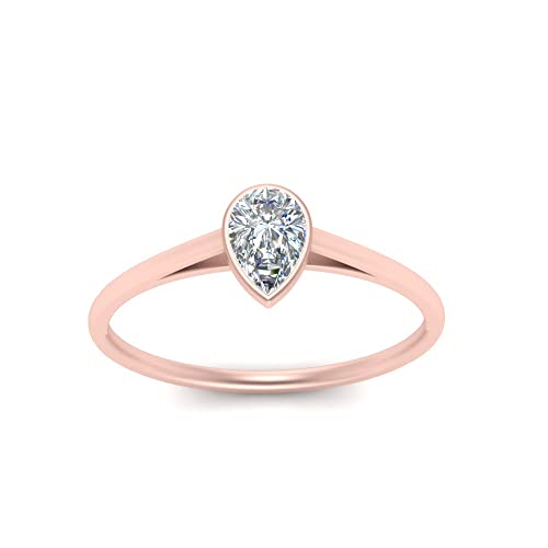 Bague diamant poire et serti clos : l'orfèvrerie d'un solitaire prestigieux en or rose