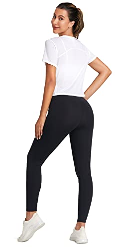 OVRUNS Yoga Pants for Women - High Waist Gym Leggings Tummy Control Workout Running Exercise Gym Fitness Leggings with Pocket