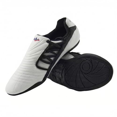 Unisex Taekwondo Shoes Thickened Upper Side Lace Lightweight Martial Arts Karate Kickboxing Training Shoes for Adults Men Women
