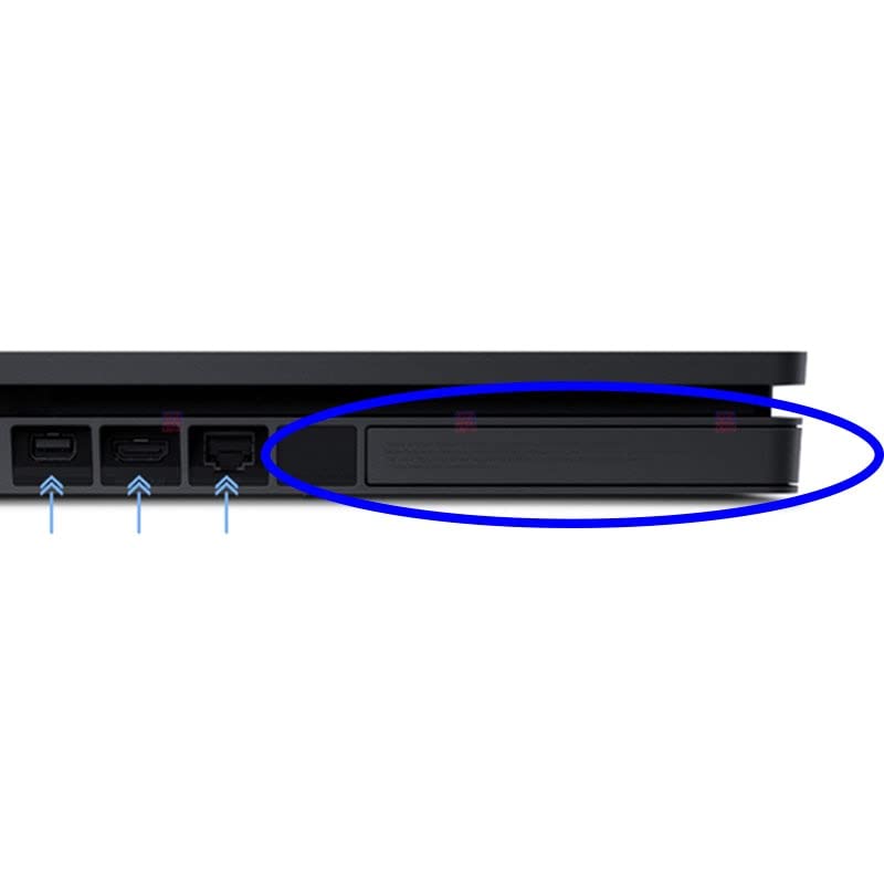 YANHAO [Części do gier wideo] 5 szt. do PS4 smukła osłona dysku twardego drzwi HDD osłona gniazda dysku twardego plastikowa klapa drzwiowa do obudowy konsoli PS4 Pro [zamiennik] (kolor: Pro Black)