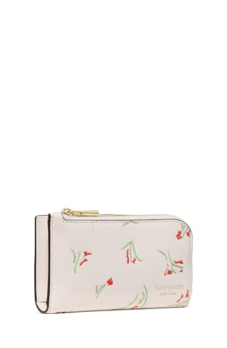 Image of kate spade new york Devin I Love You Script Embossed Leather Small Slim Bifold Wallet