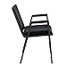 Flash Furniture 4 Pack HERCULES Series Heavy Duty Black Vinyl Stack Chair with Arms