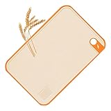 Trekio's Double-Sided Wheat Straw Cutting Board Non-Toxic, Dishwasher Safe, Slip-Resistant with Juice Groove for Meat, Fruits & Vegetables Nylon Border Reinforced, Eco-Friendly Kitchen Chopping Board
